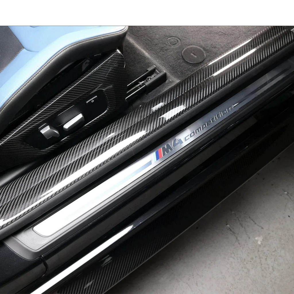 Carbon Fiber Door Sill Covers for BMW G87 M2 G42 2 Series