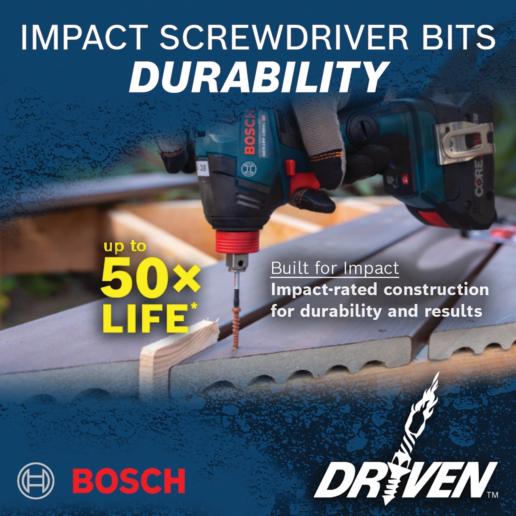 BOSCH ITDSQ3102 2 pc. Driven 1 In. Impact Square #3 Insert Bits