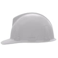 Hard Hat, TopGard(R), Polyethylene, Slotted, 1-Touch Suspension, Type 1, Class E, White