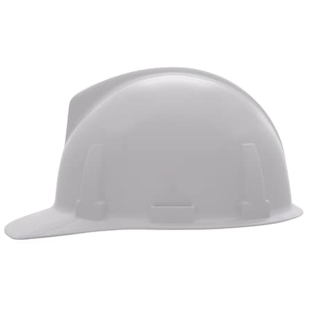 Hard Hat, TopGard(R), Polyethylene, Slotted, 1-Touch Suspension, Type 1, Class E, White