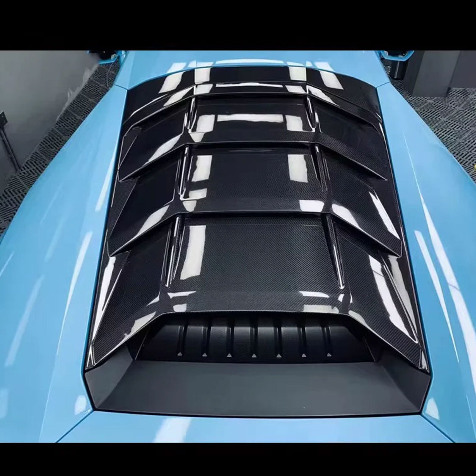 Carbon Fiber Engine Cover with Glass for Lamborghini Huracan LP580 LP610 LP640