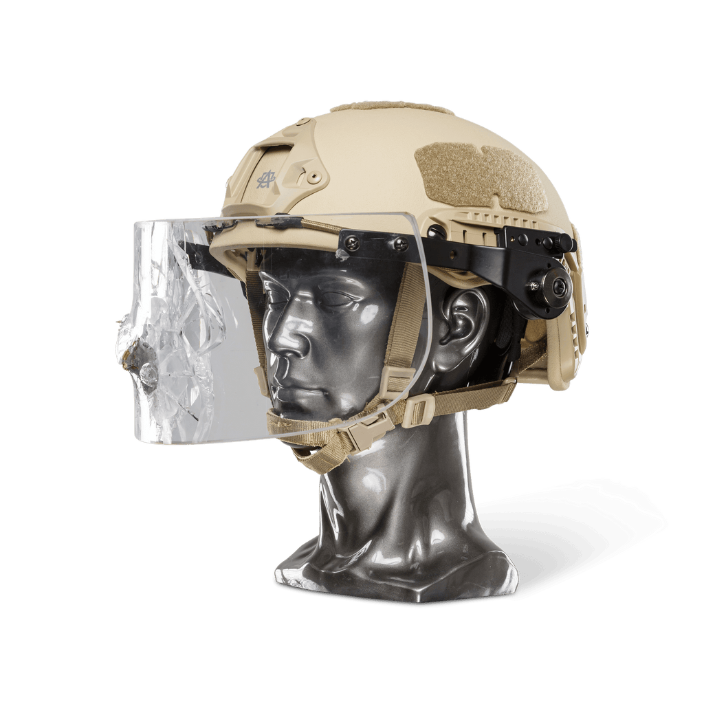 Ballistic Helmet with Face Shield - NIJ Level IIIA+