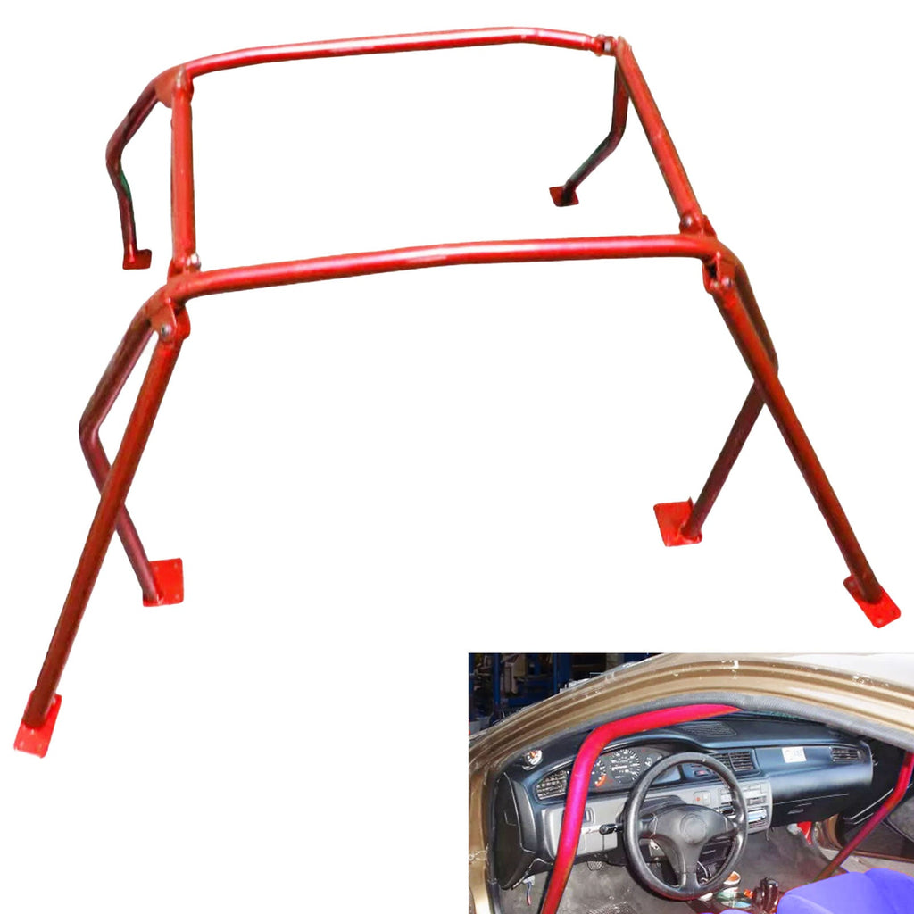 For 96 97 98 99 00 Honda Civic Ek 3Dr Hatchback Jdm 6-Point Steel Roll Cage