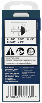 BOSCH 85581MC 1-1/2 In. x 5/8 In. Carbide-Tipped Classical Router Bit