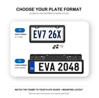 Black License Plate Frames for Tesla – 2 Pack, Front & Rear