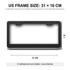 Black License Plate Frames for Tesla – 2 Pack, Front & Rear