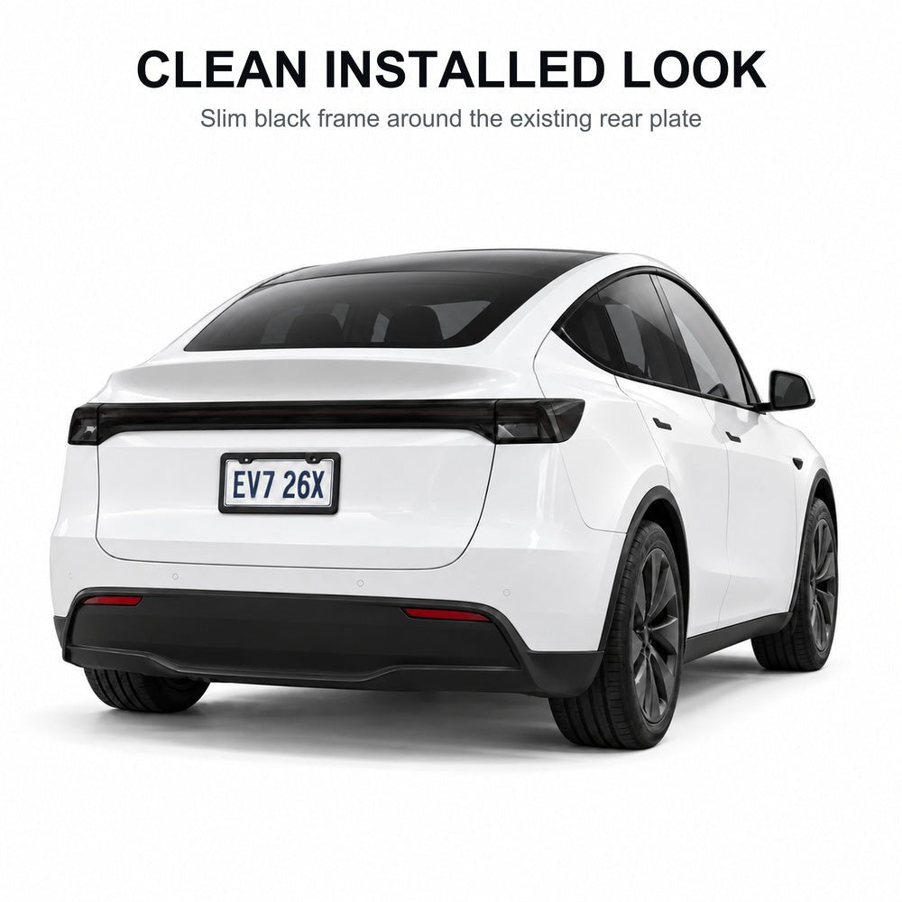 Black License Plate Frames for Tesla – 2 Pack, Front & Rear