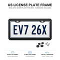 Black License Plate Frames for Tesla – 2 Pack, Front & Rear