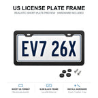 Black License Plate Frames for Tesla – 2 Pack, Front & Rear