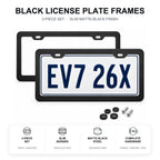 Black License Plate Frames for Tesla – 2 Pack, Front & Rear