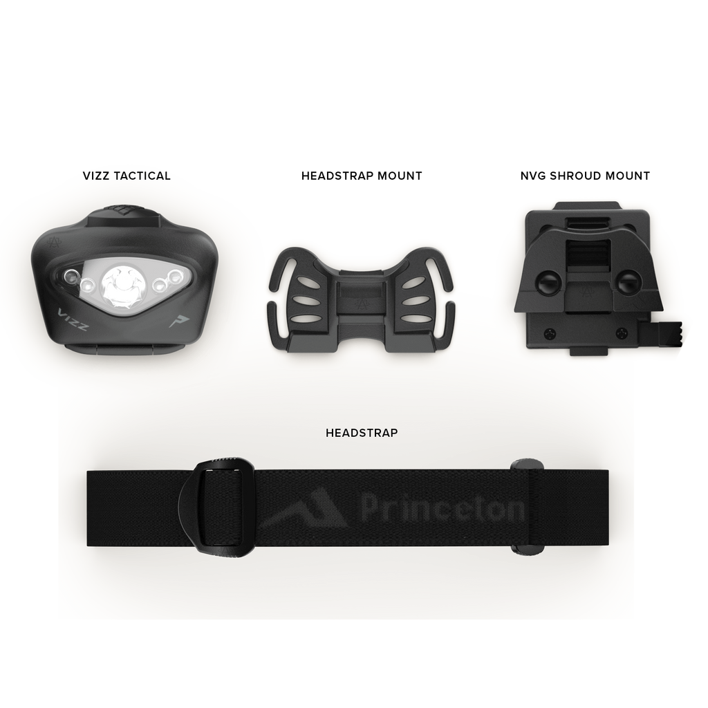Princeton Tec Vizz Tactical MPLS - 550 Lumens Headlamp - Made in USA