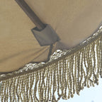 LAGarden 9 ft Boho Umbrella with Fringe for Market Patio 8-Rib Tilt