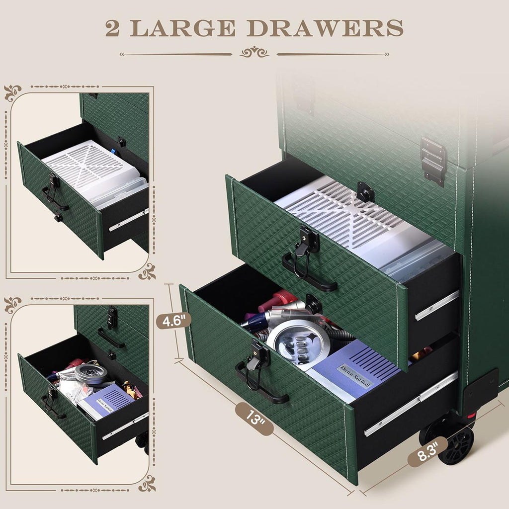 Byootique Artist Rolling Makeup Case with Drawers