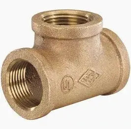 Fire Protection Brass Reducing Tee Leak-Proof Fitting