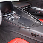 Dry Carbon Fiber Center Console Panel Interior Trim for Chevrolet Corvette C8