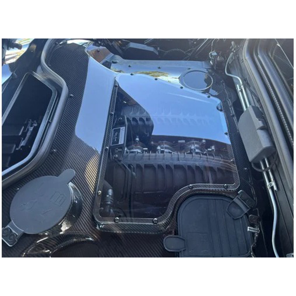 Prepreg Carbon Fiber Engine Bay Cover for Chevrolet Corvette C8 Z51 Z06 HTC Convertible