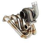 B Series Hood Exit T4 .82 Top Mount Turbo Manifold Kit GSR Si B16 B18 B20 44mm For Civic Si DC2