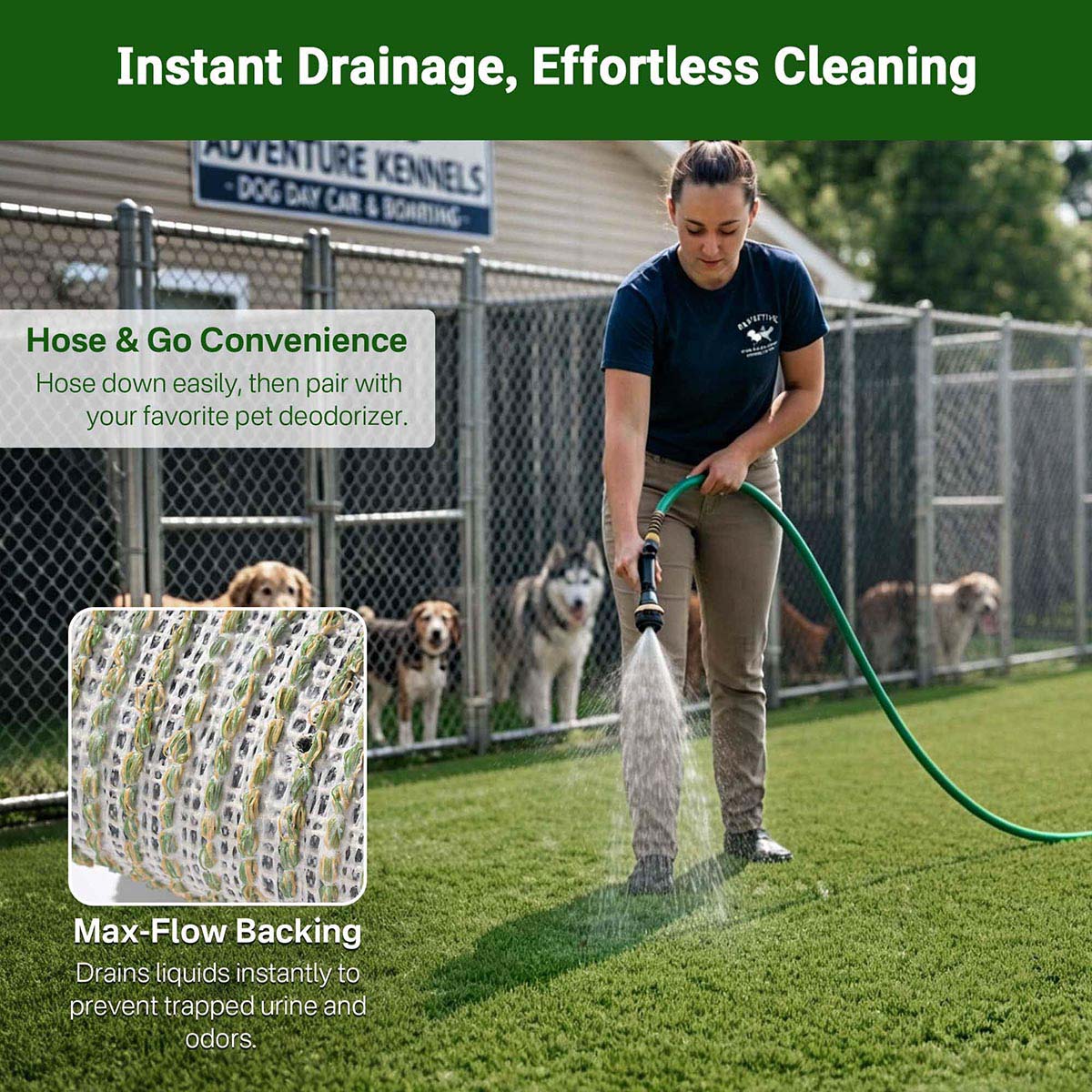 Yescom Commercial Artificial Turf for Pet Facility Runs 15'x Cut-to-Length