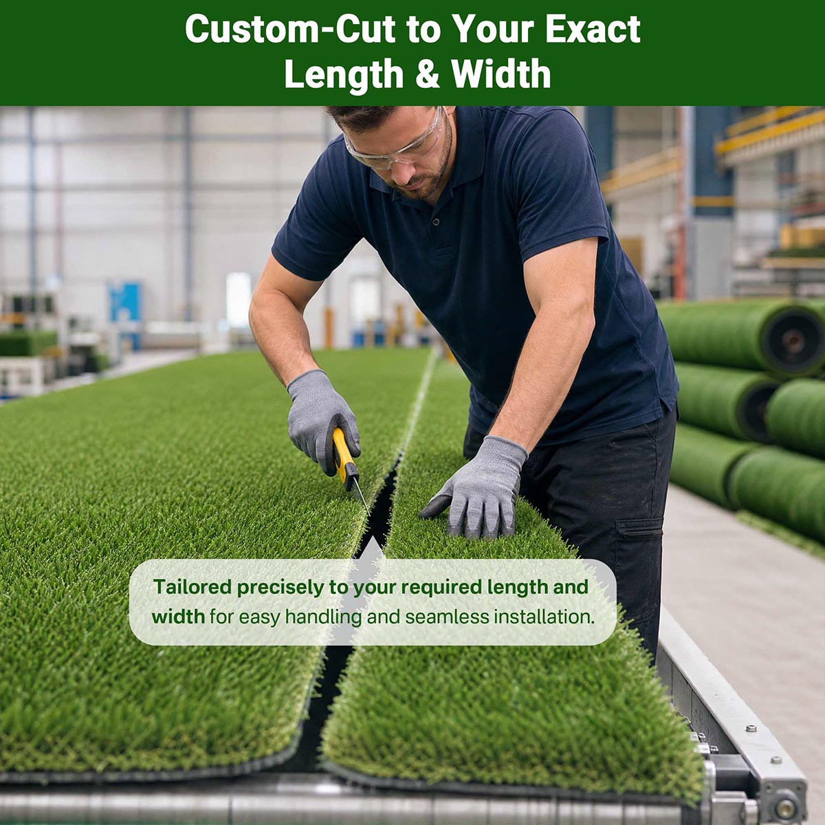 Yescom 15' Artificial Grass Roll Large-scale Landscape Projects | Cut-to-Length
