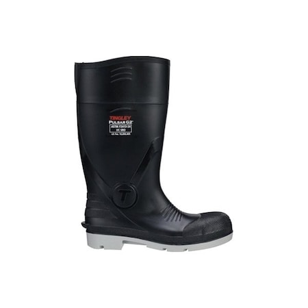 Unisex Knee Boot, Black/Gray, Composite Toe, Black, Gray, 14