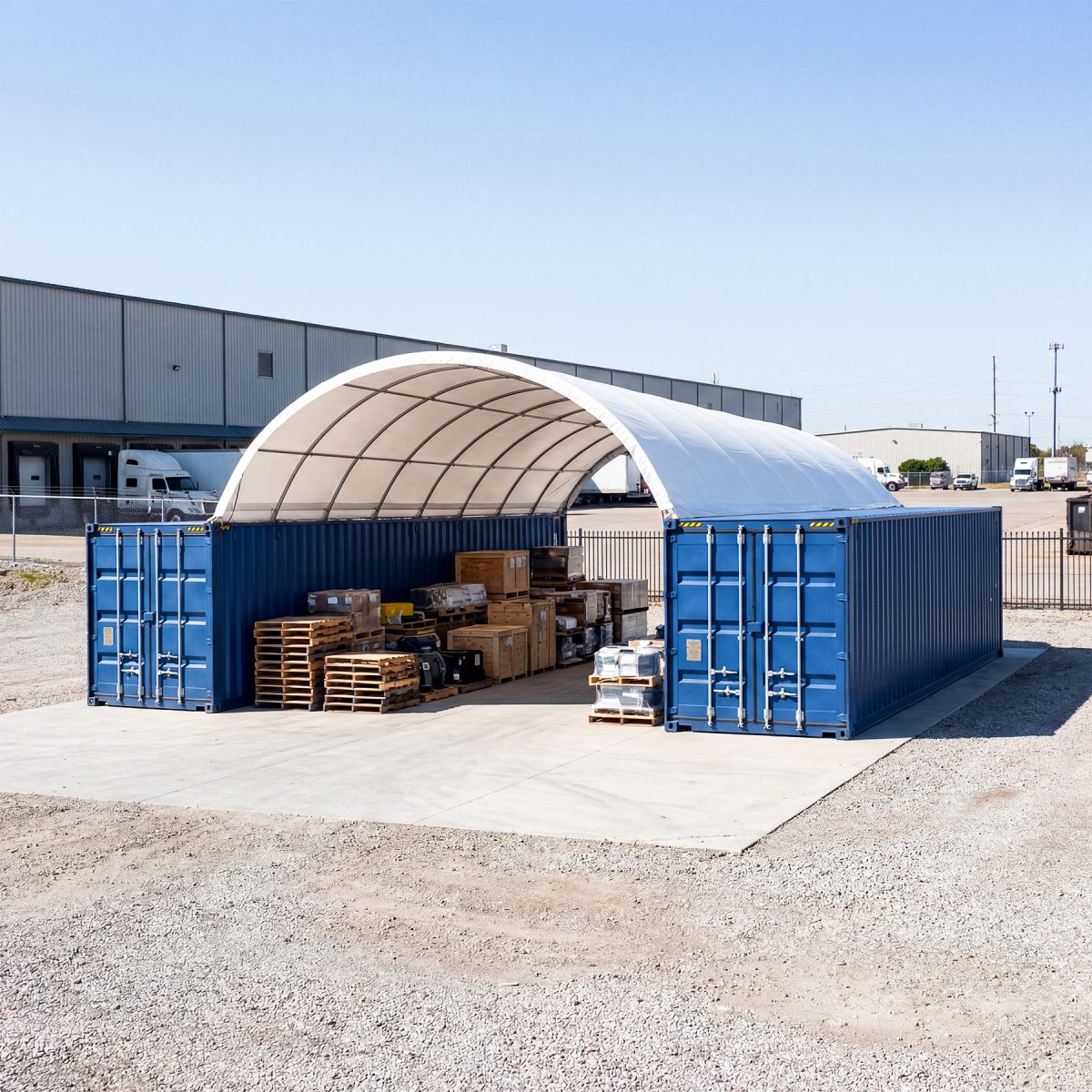 20'x40' Shipping Container Canopy Shelter