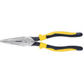 8 9/16 in J203 Needle Nose Plier,Side Cutter Plastic Dipped Handle