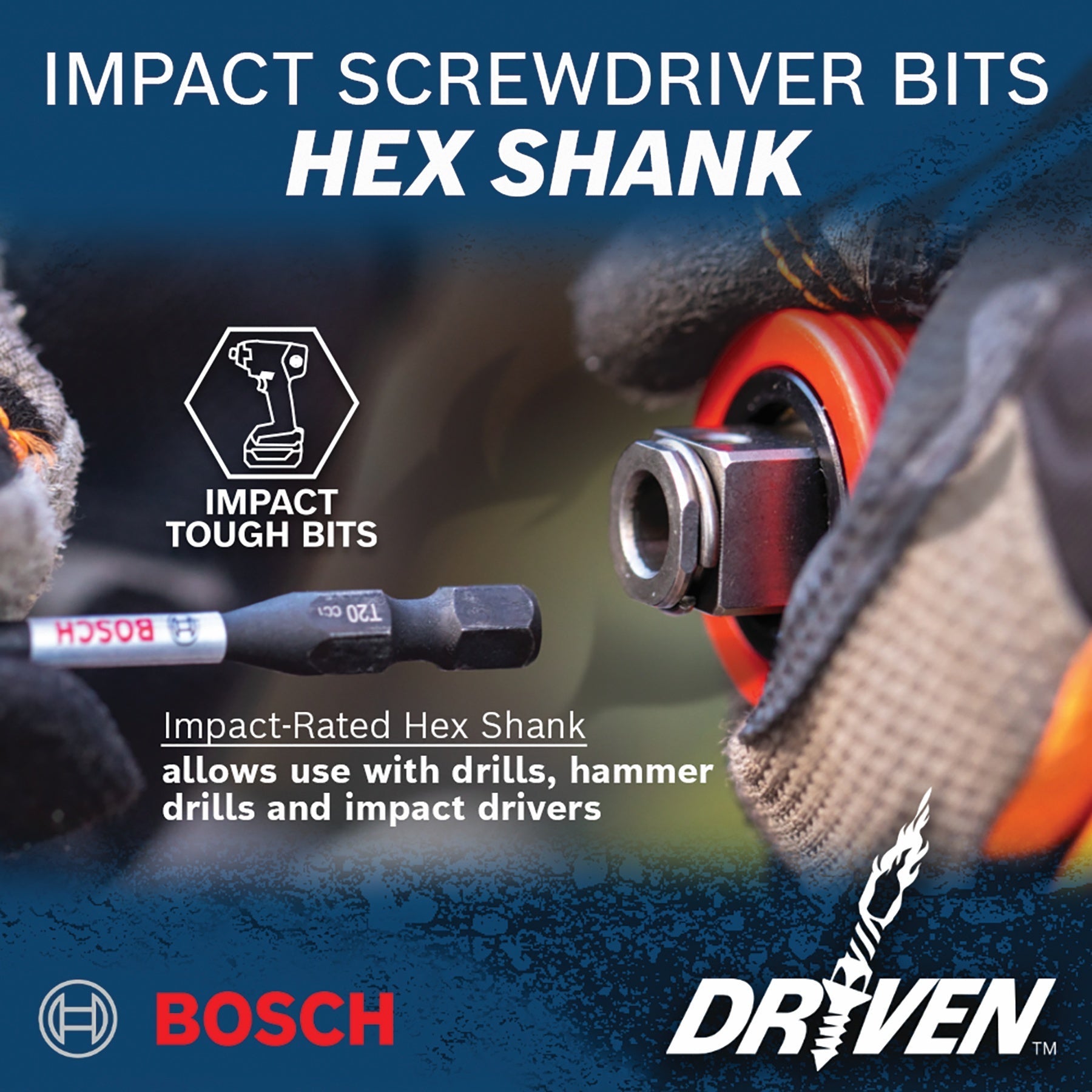 BOSCH ITDPH2601 Driven 6 In. Impact Phillips® #2 Power Bit