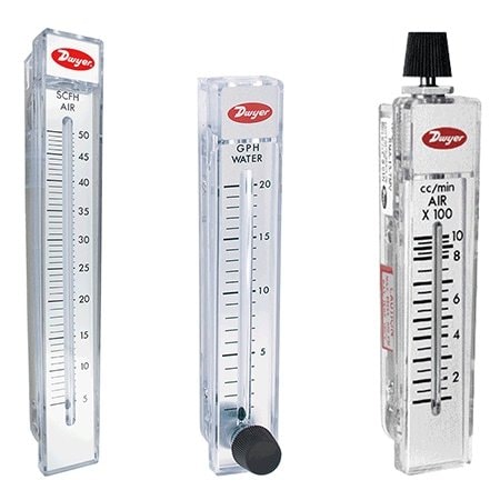 Flowmeter, range 1-10 SCFH air, no valve.