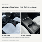 Carbon Fiber Center Console Wrap Cover for Model 3 / Y