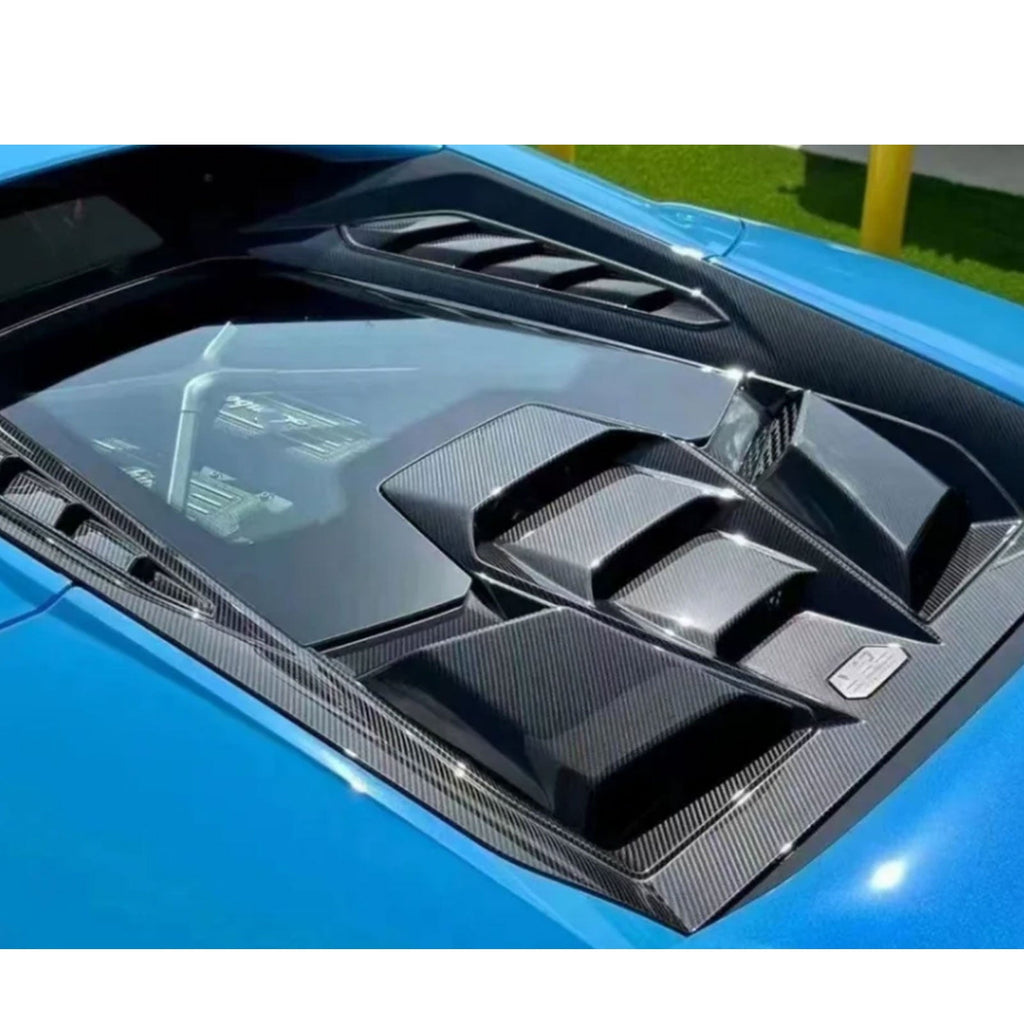 Carbon Fiber Engine Hood Cover with Transparent Window for Lamborghini Huracan LP580 LP610 EVO