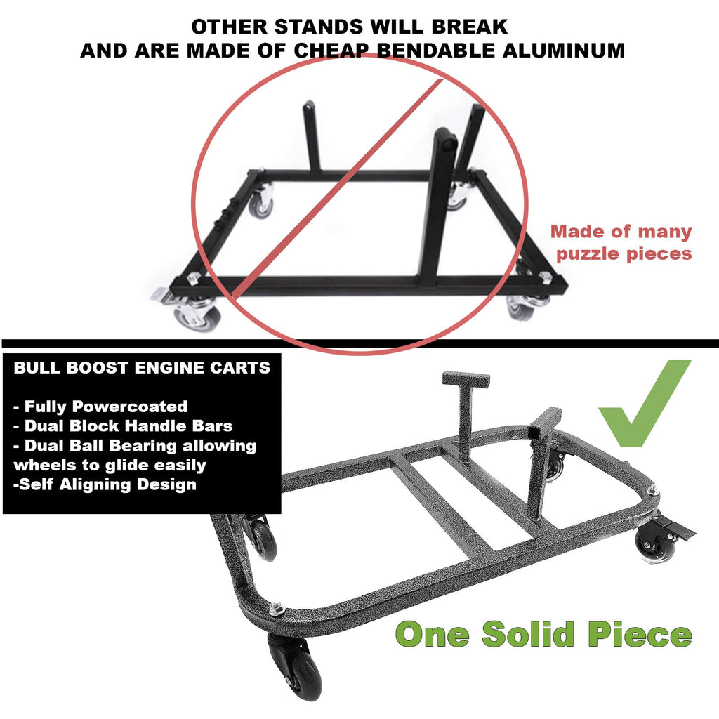 D Series D15 D16 D17 Engine Cradle Stand Cart Quick Block Handle Bars Casters
