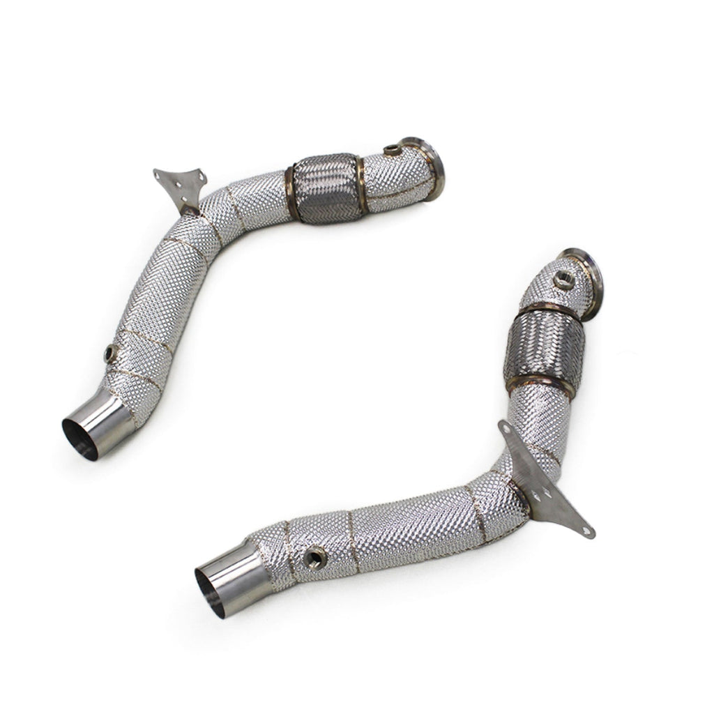 High Flow Exhaust Catless Downpipe Heatshield for Ferrari 488 3.9T V8 GTB Pista Spider