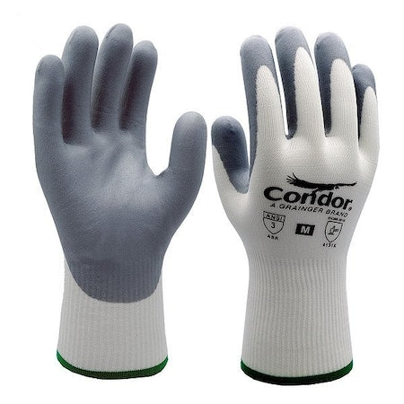 Knit General Purpose Gloves, Nitrile, Foam, Palm, 3 Abrasion Level, 1 PR
