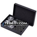 Wheel Center Cap Kit with Puller for Model 3/Y/S/X | 4 Hub Caps + 20 Lug Nut Covers