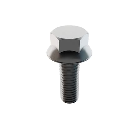Not Graded, 1/2"-13 Serrated Flange Bolt, Plain 18-8 Stainless Steel, 1 1/2 in L, 10 PK