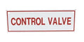 Control Valve Sign 6" X 2" For Safety And Compliance