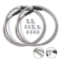 SS 52"Length Braided Transmission Cooler Hose Line Fitting For TH350 700R4 TH400