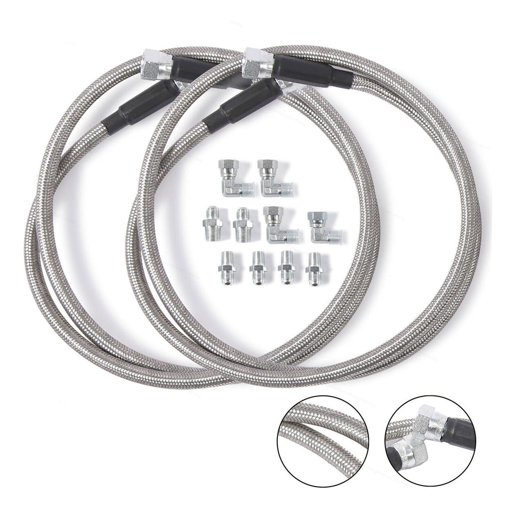 6AN SS Transmission Cooler Hose Fitting Stainless Steel Chevy Ford Mopar Replace