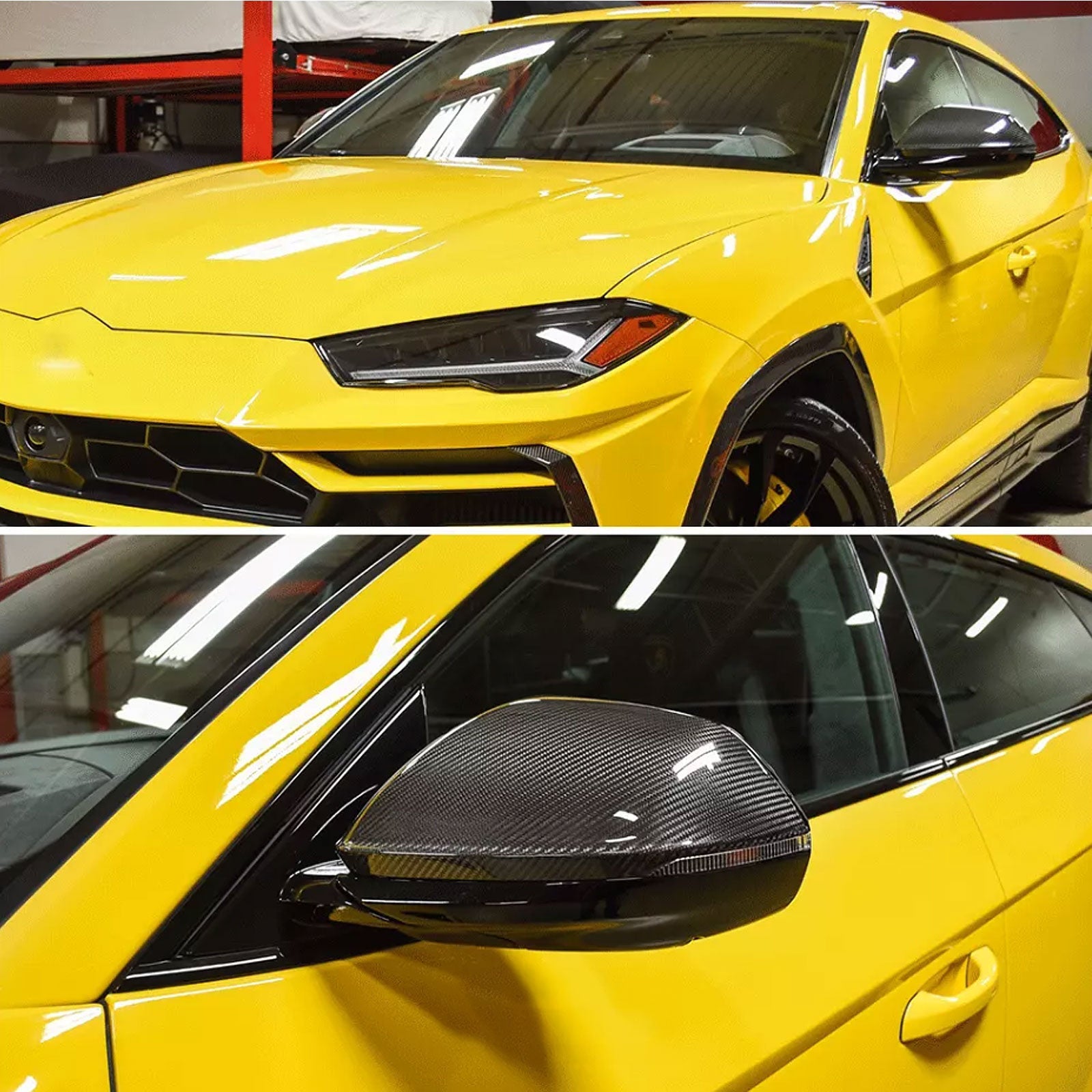 Dry Carbon Fiber Mirror Cover Caps for 18-24 Urus Q8 SQ8 RSQ8