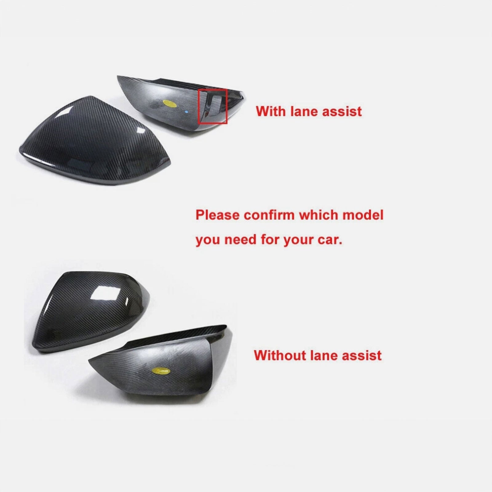 Dry Carbon Fiber Mirror Cover Caps for 18-24 Urus Q8 SQ8 RSQ8