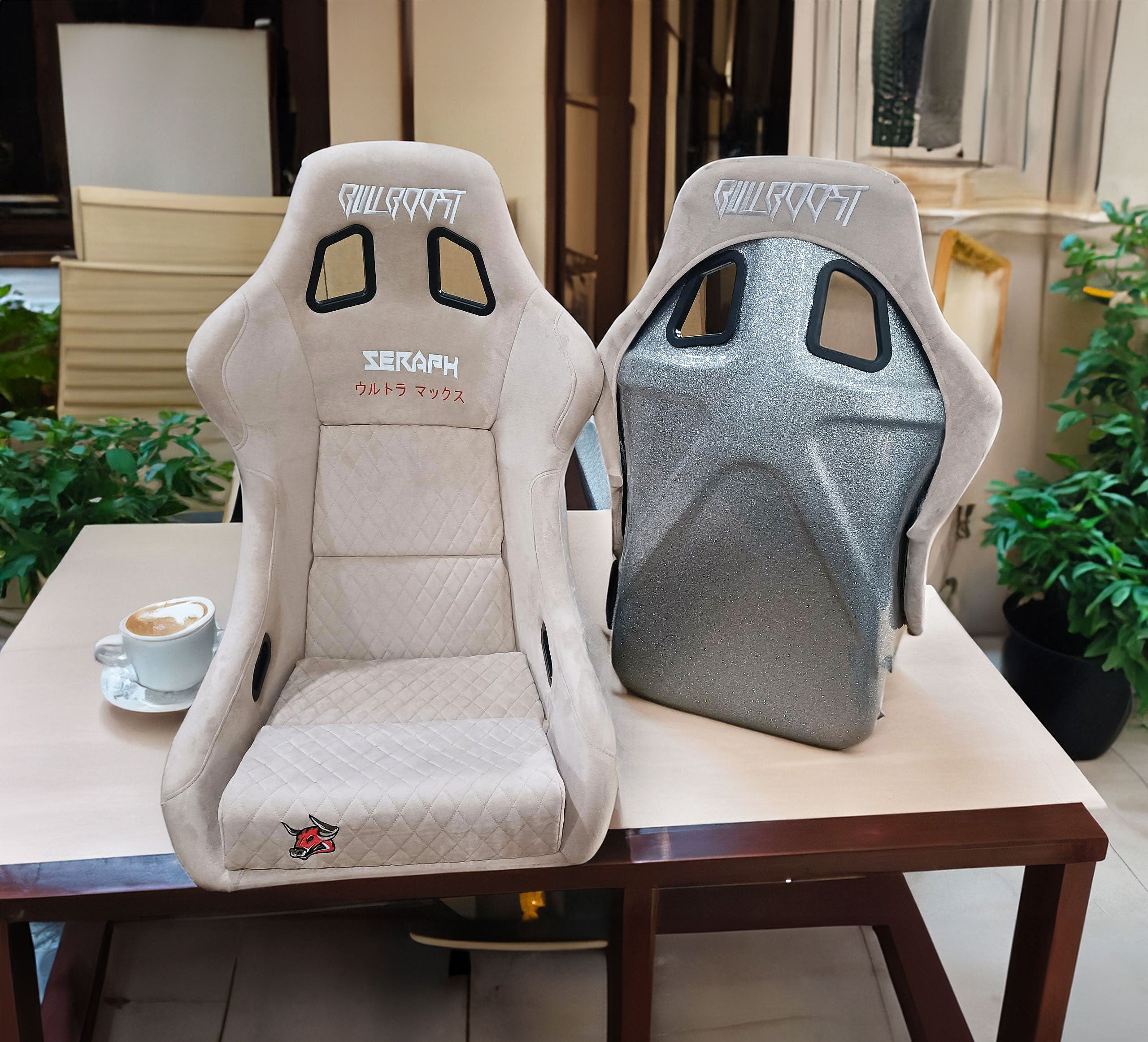 Bull Boost Adjustable Racing Lowered Ultra Max Bucket Seat w/ Seat Rails