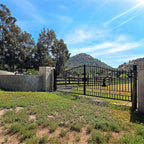 20x8 ft Steel Dual Swing Driveway Gate