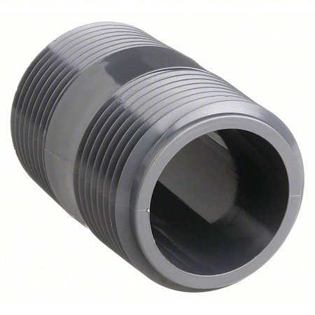 1-1/4" MNPT x 2" TBE PVC Pipe Nipple Sch 80