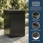 Black Single-door Storage Locker Outdoor Kitchen Islands
