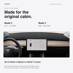 Dashboard Blackout Mat for Model 3/Y Anti-Glare Flannel Dash Cover
