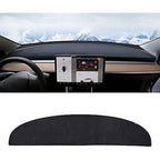 Dashboard Blackout Mat for Model 3/Y Anti-Glare Flannel Dash Cover
