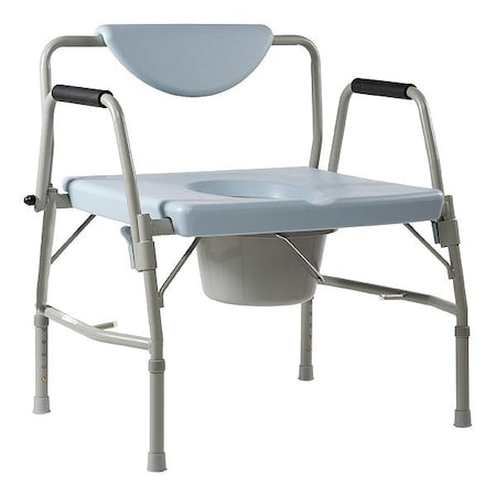Commode Chair, Gray, Steel