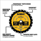 DEWALT DWA171424 7-1/4-Inch 24-Tooth Circular Saw Blade