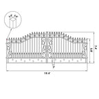 20x8 ft Steel Dual Swing Driveway Gate