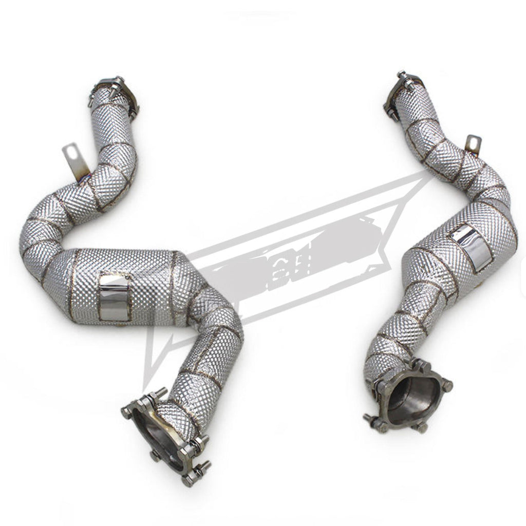 Catted High Flow 304 Stainless Exhaust Downpipe for Audi RS6 C7 4.0TT